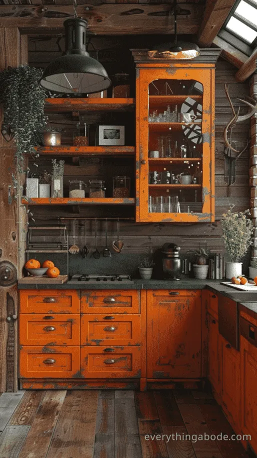 orange kitchen design ideas
