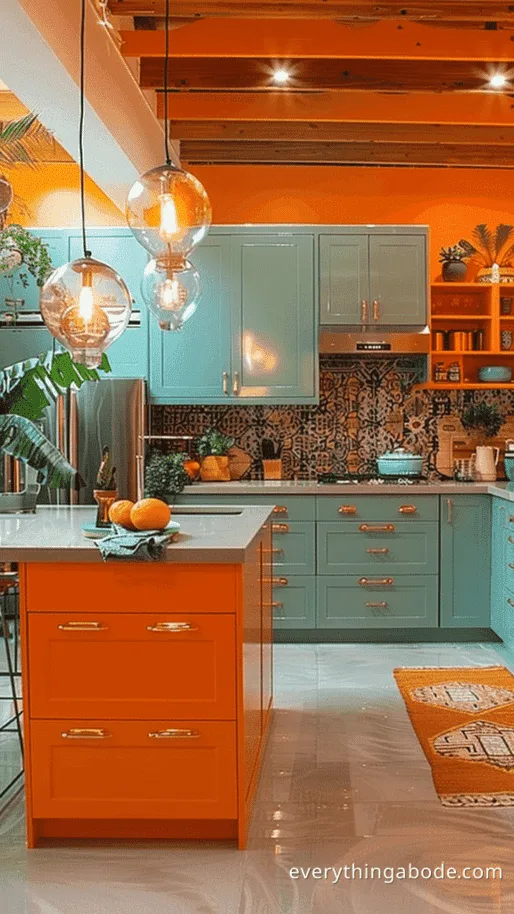 orange kitchen design ideas