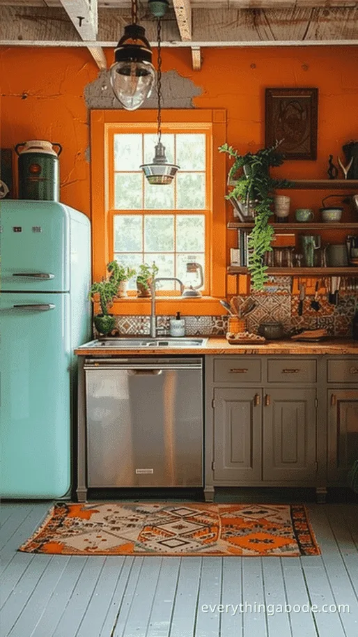 orange kitchen design ideas