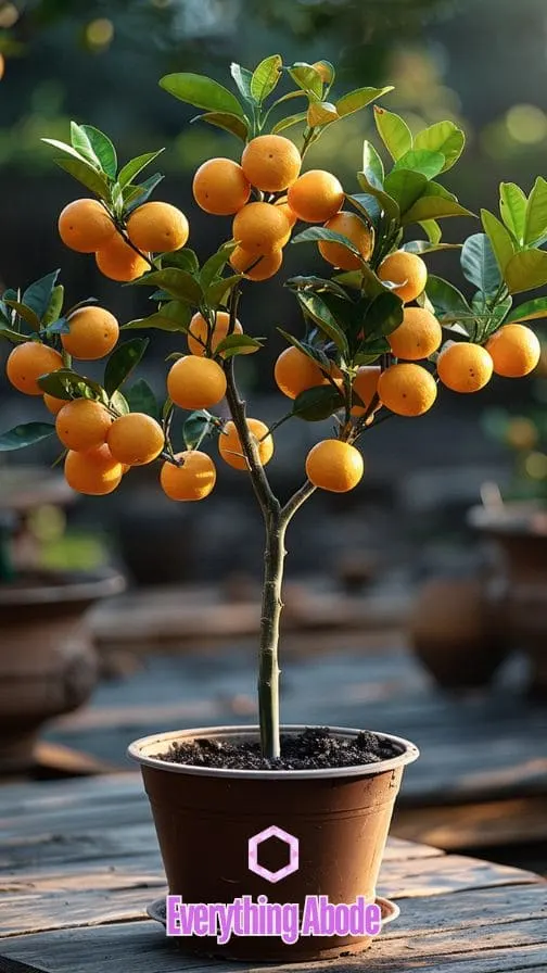 orange tree in pot