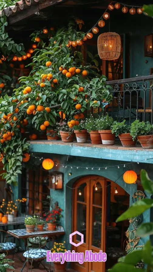 orange tree in pot