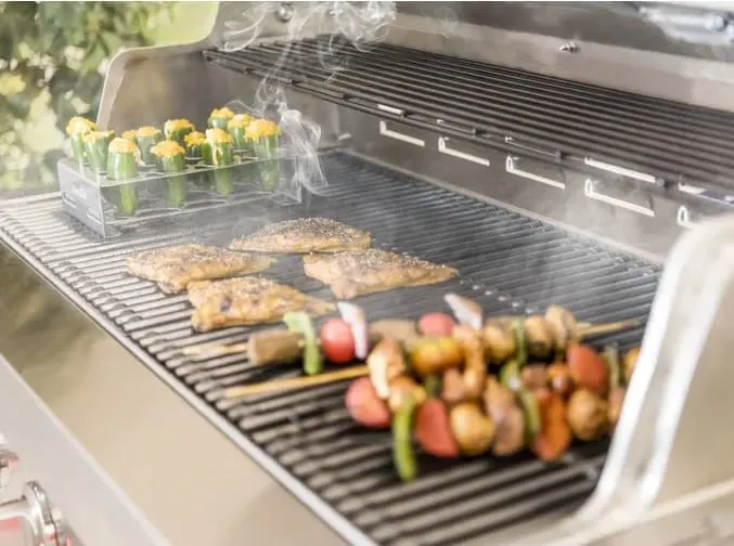 outdoor bbq for tiki bar area and backyard