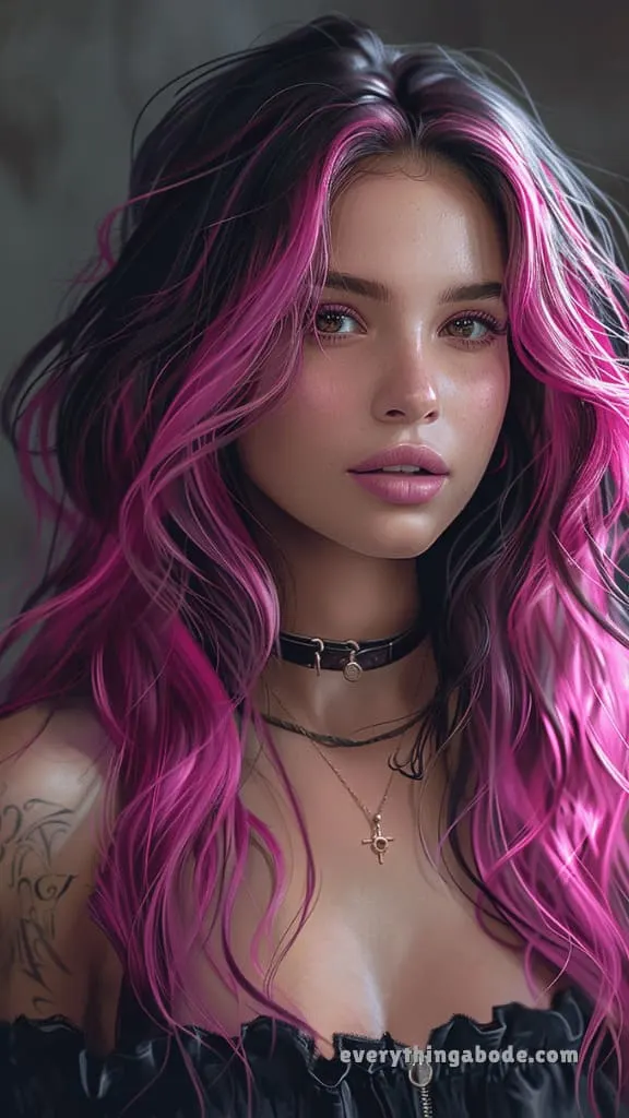 pink hairstyle