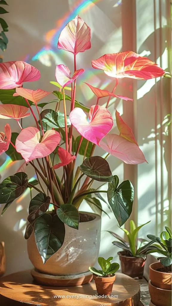 pink houseplants
