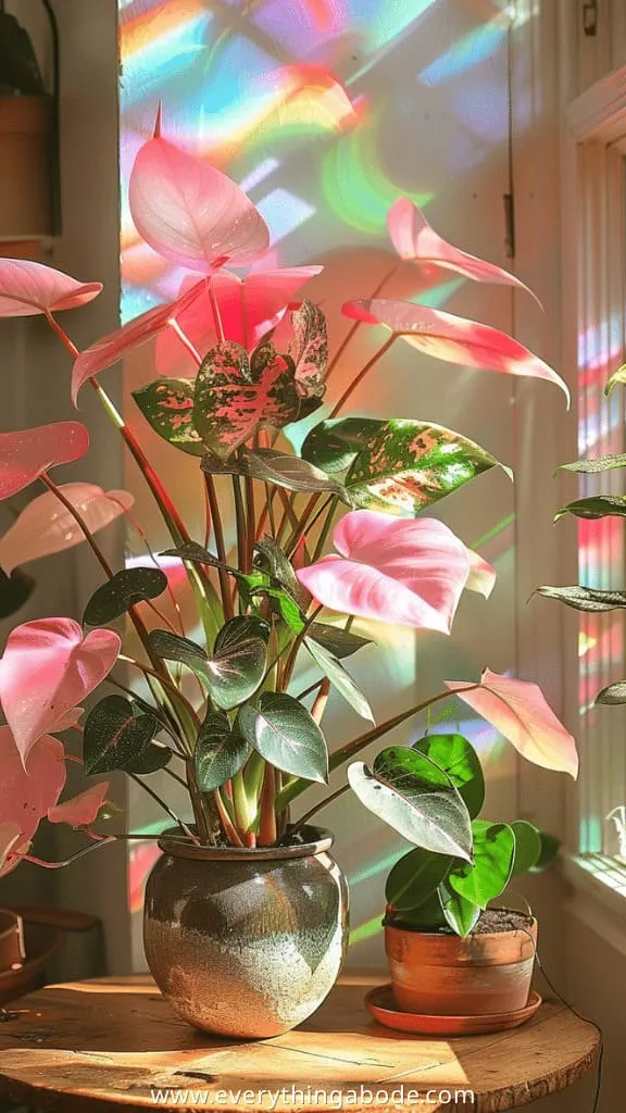 pink houseplants