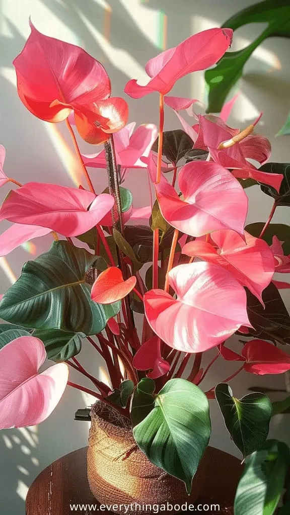 pink houseplants