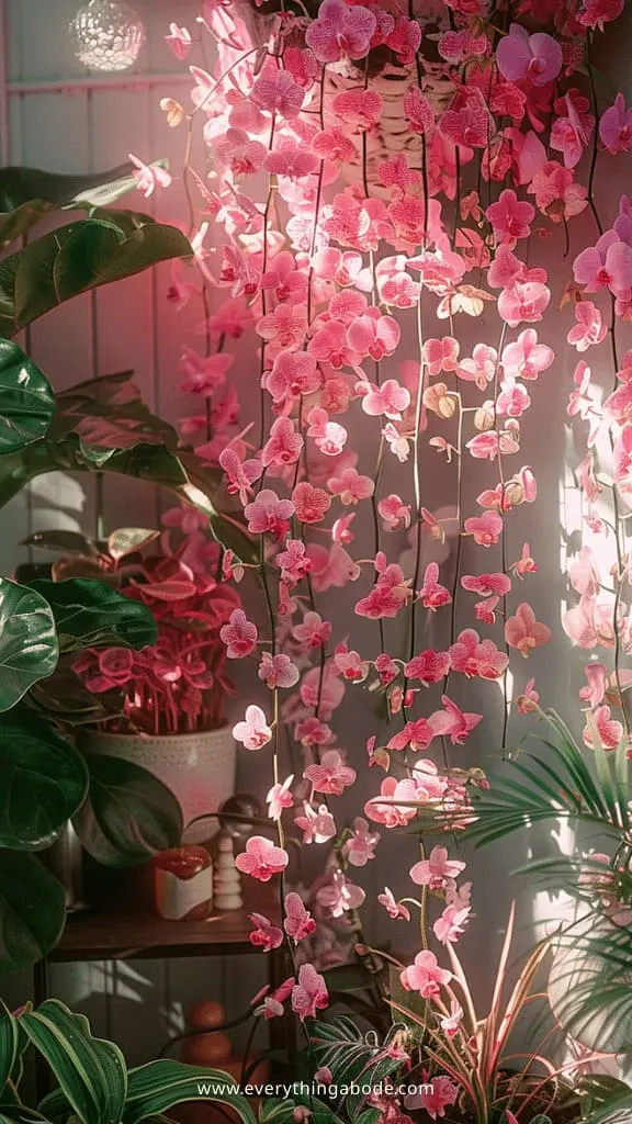 pink houseplants