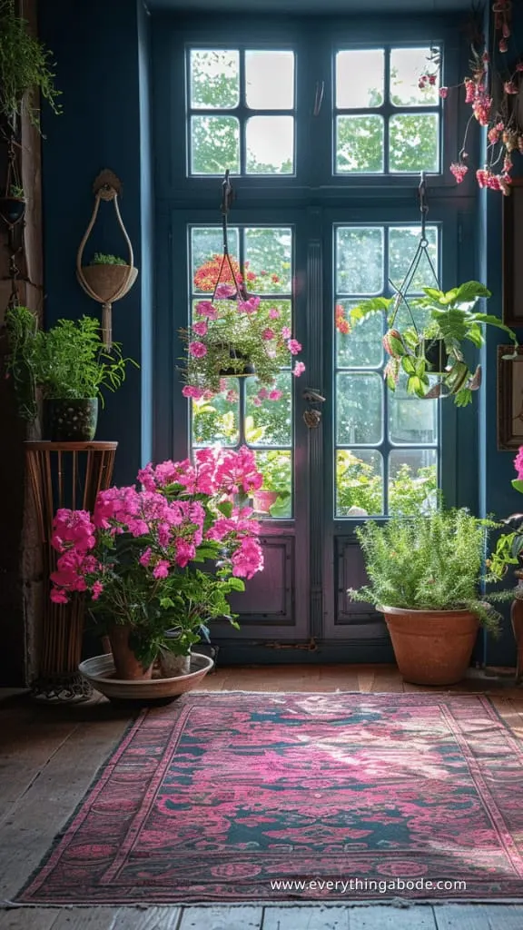 pink houseplants