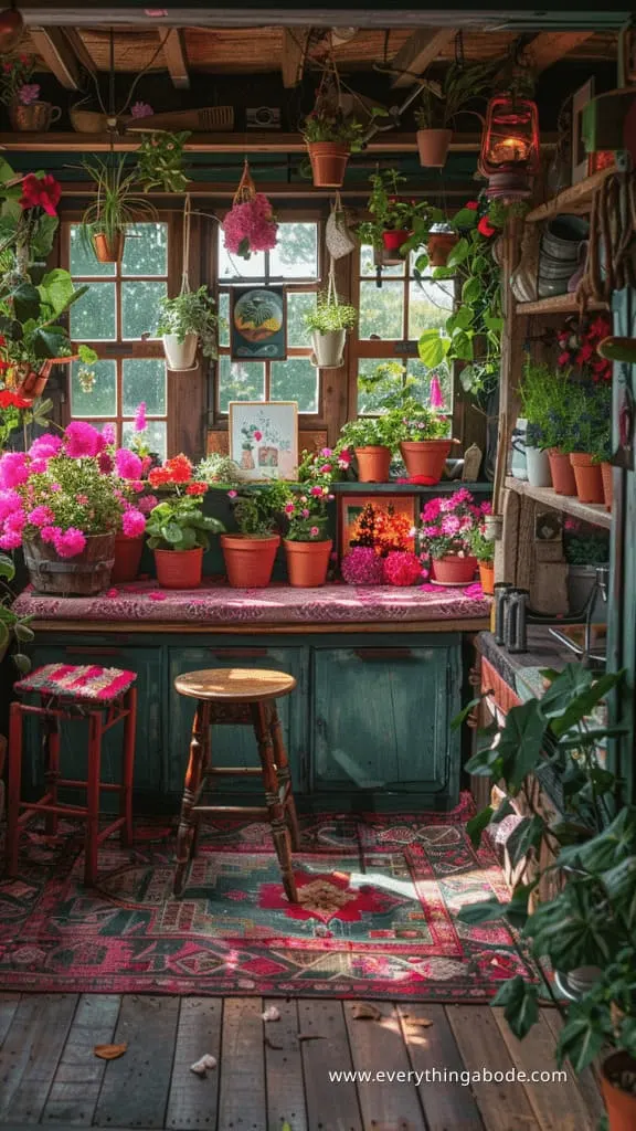 pink houseplants