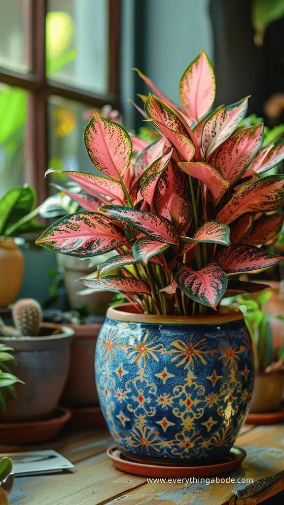 pink houseplants
