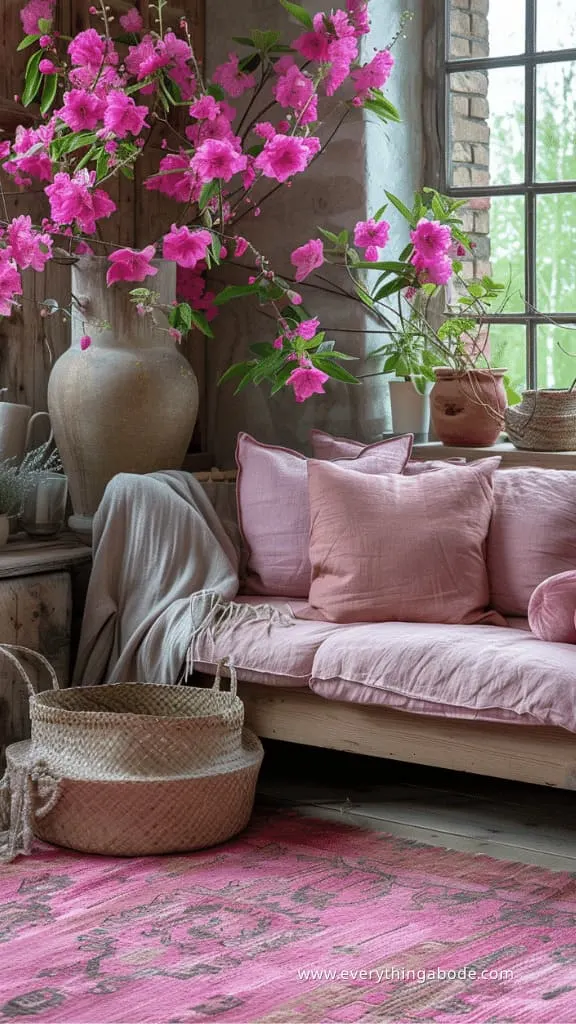 pink houseplants