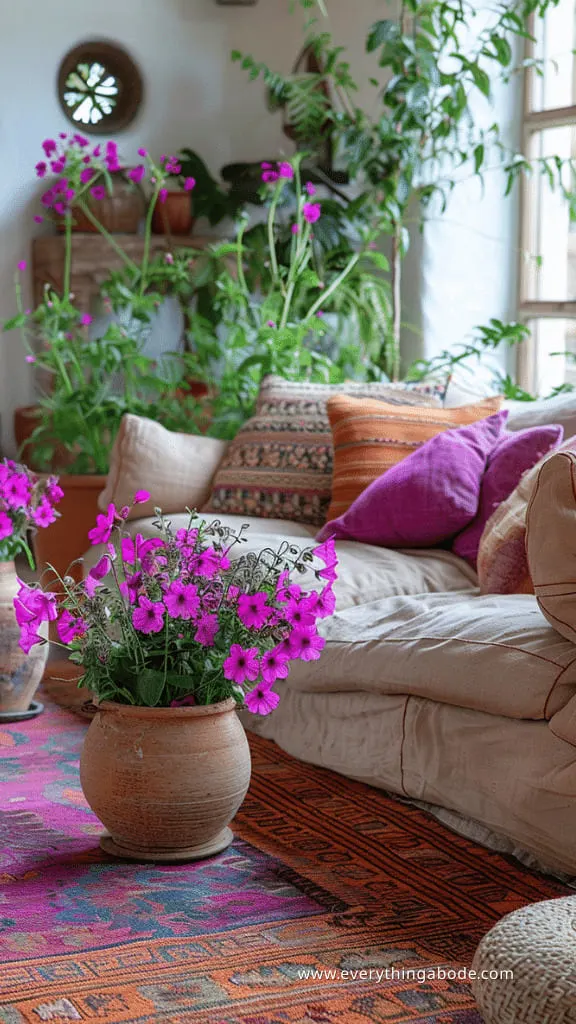 pink houseplants