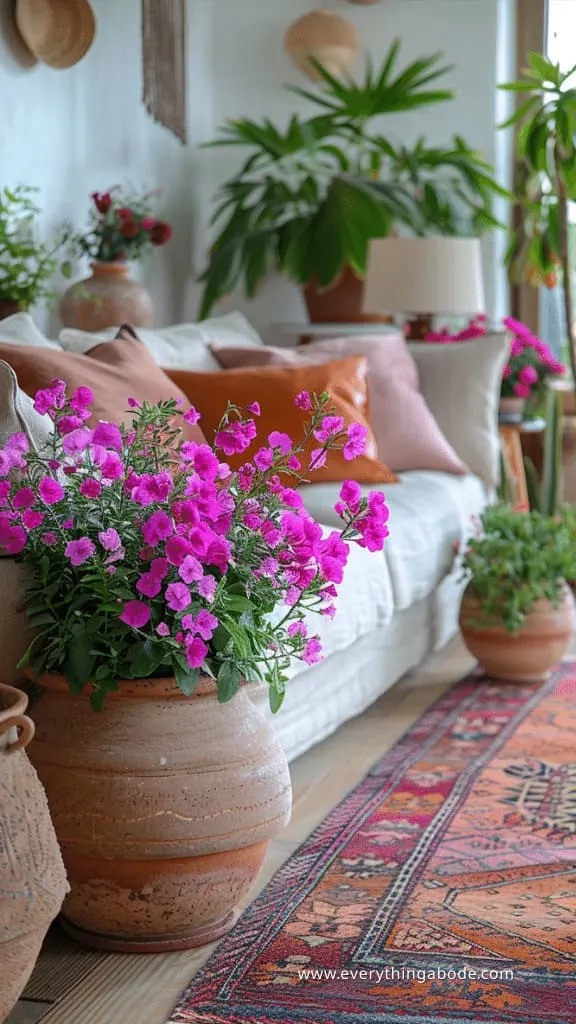 pink houseplants