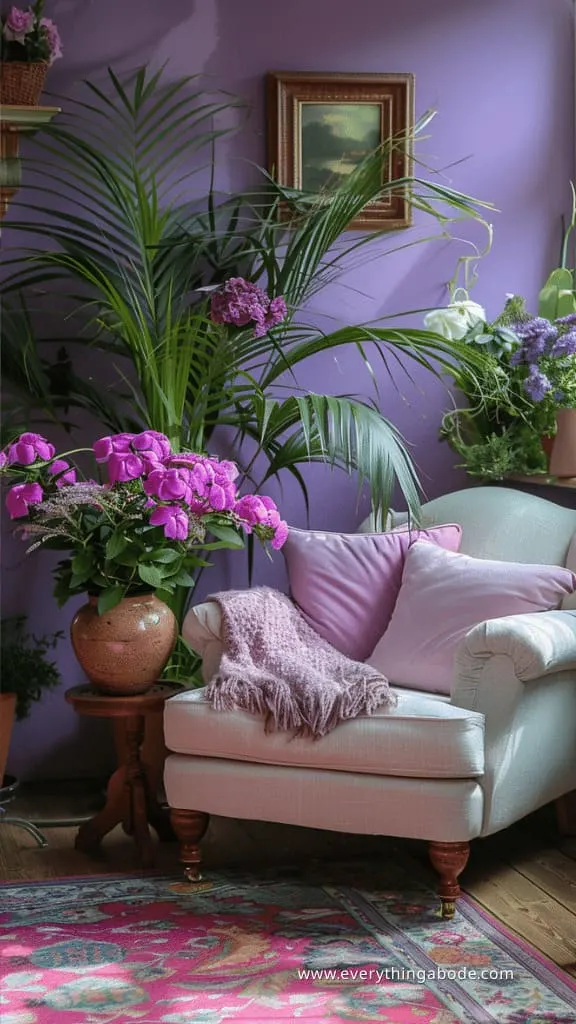 pink houseplants