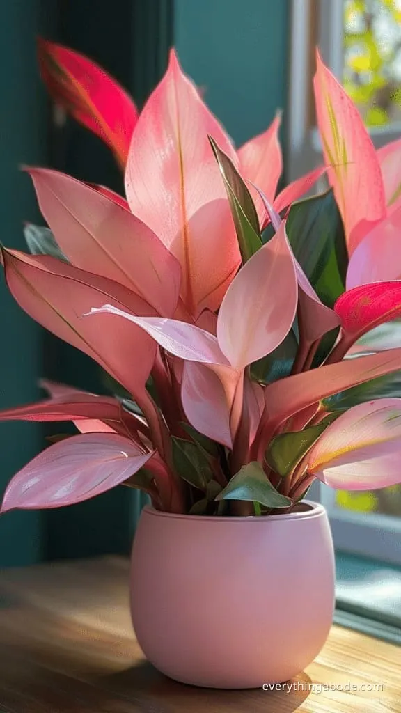 pink houseplants