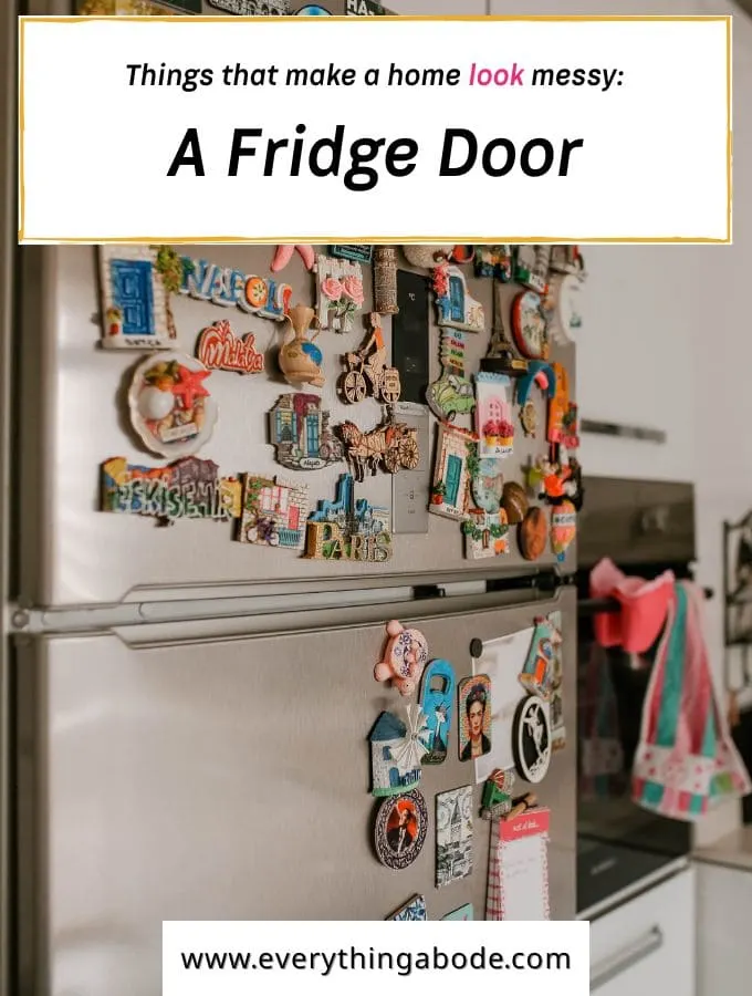 A fridge door that became a bulletin board