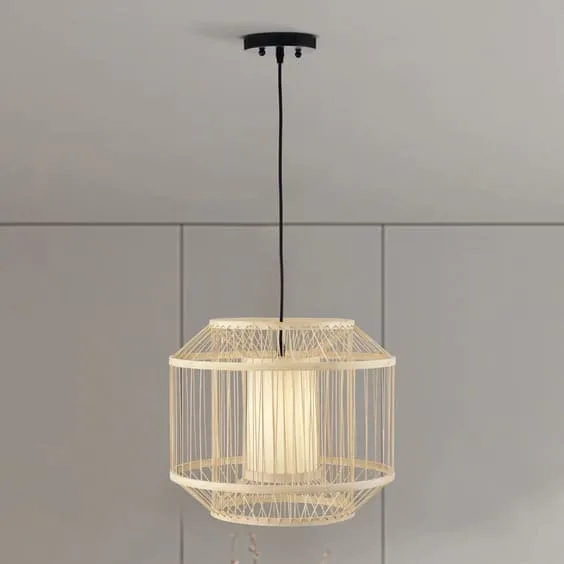 rattan wood pendant light